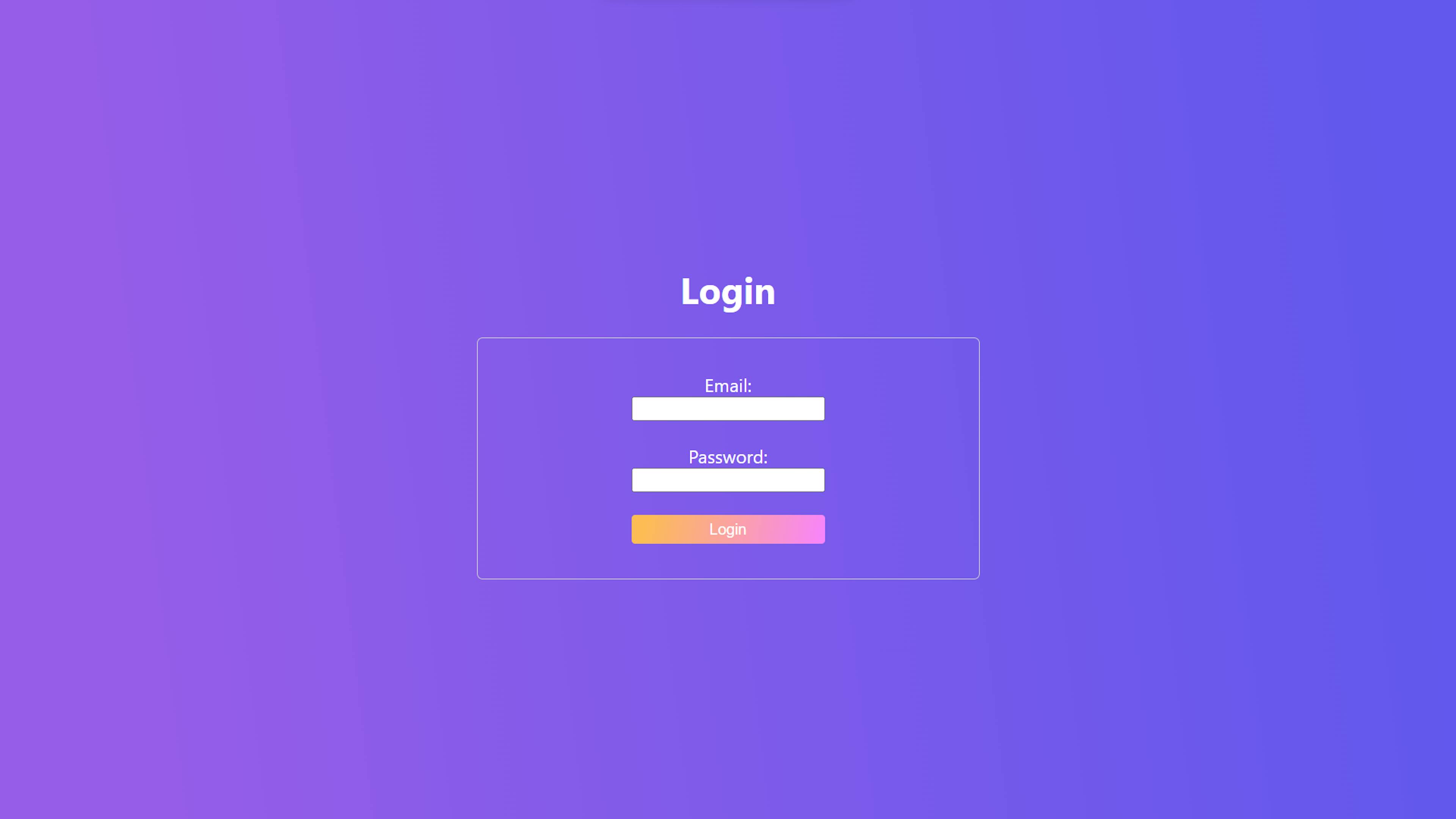 login page