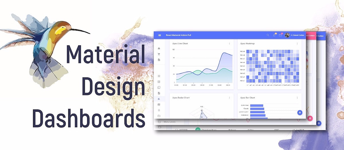 featured image - Top 6 Material Design Dashboards