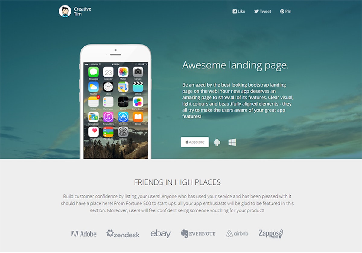 featured image - Free & Premium Bootstrap Landing Page Templates for Your Project