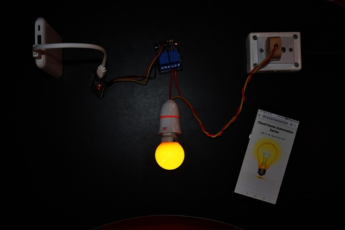 featured image - Cloud Home Automation Series Part 4 : Connected Light Bulb using AWS, ESP32 & Arduino