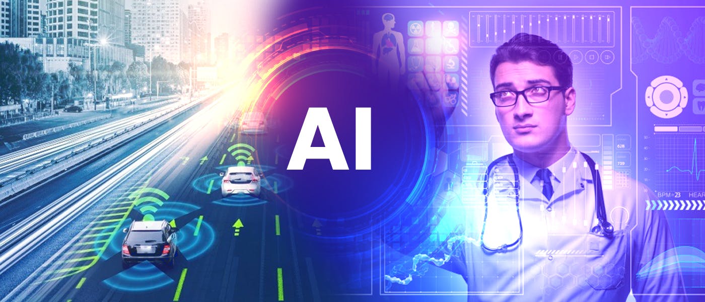featured image - 11+ Interesting AI Applications In The Healthcare and Automotive Industries