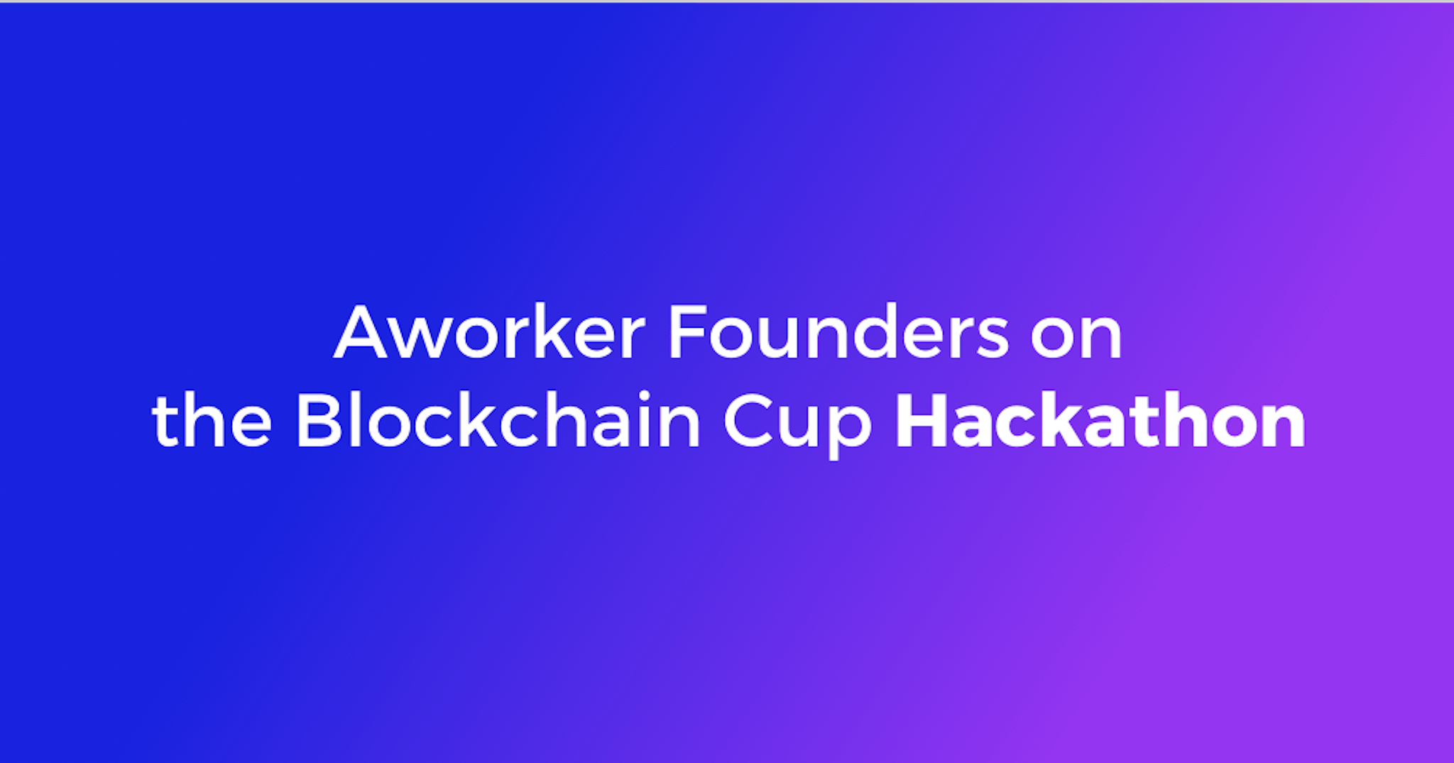 featured image - Blockchain Cup Hackathon