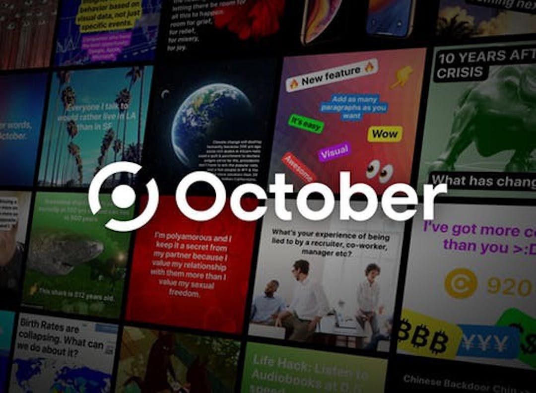 featured image - October — visual and pseudonymous social network