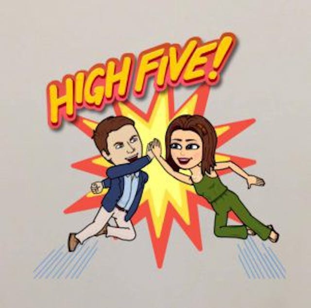 Bitmoji highfive