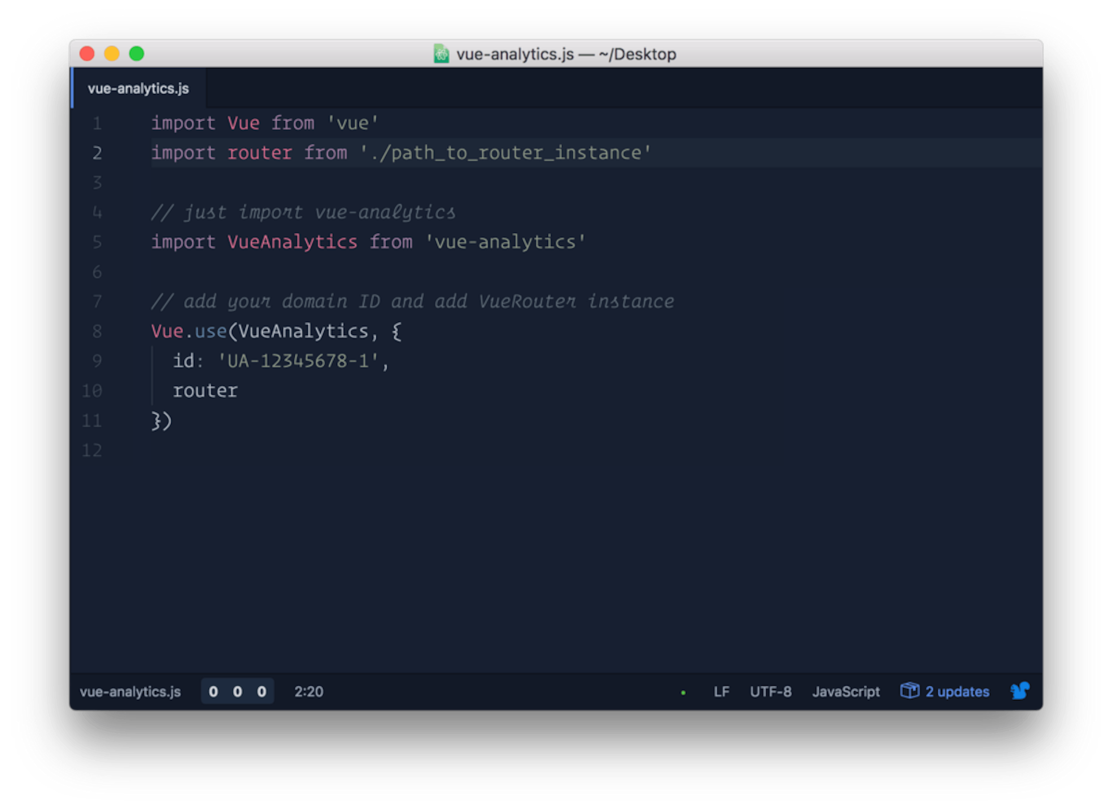 Vuejs and Google Analytics