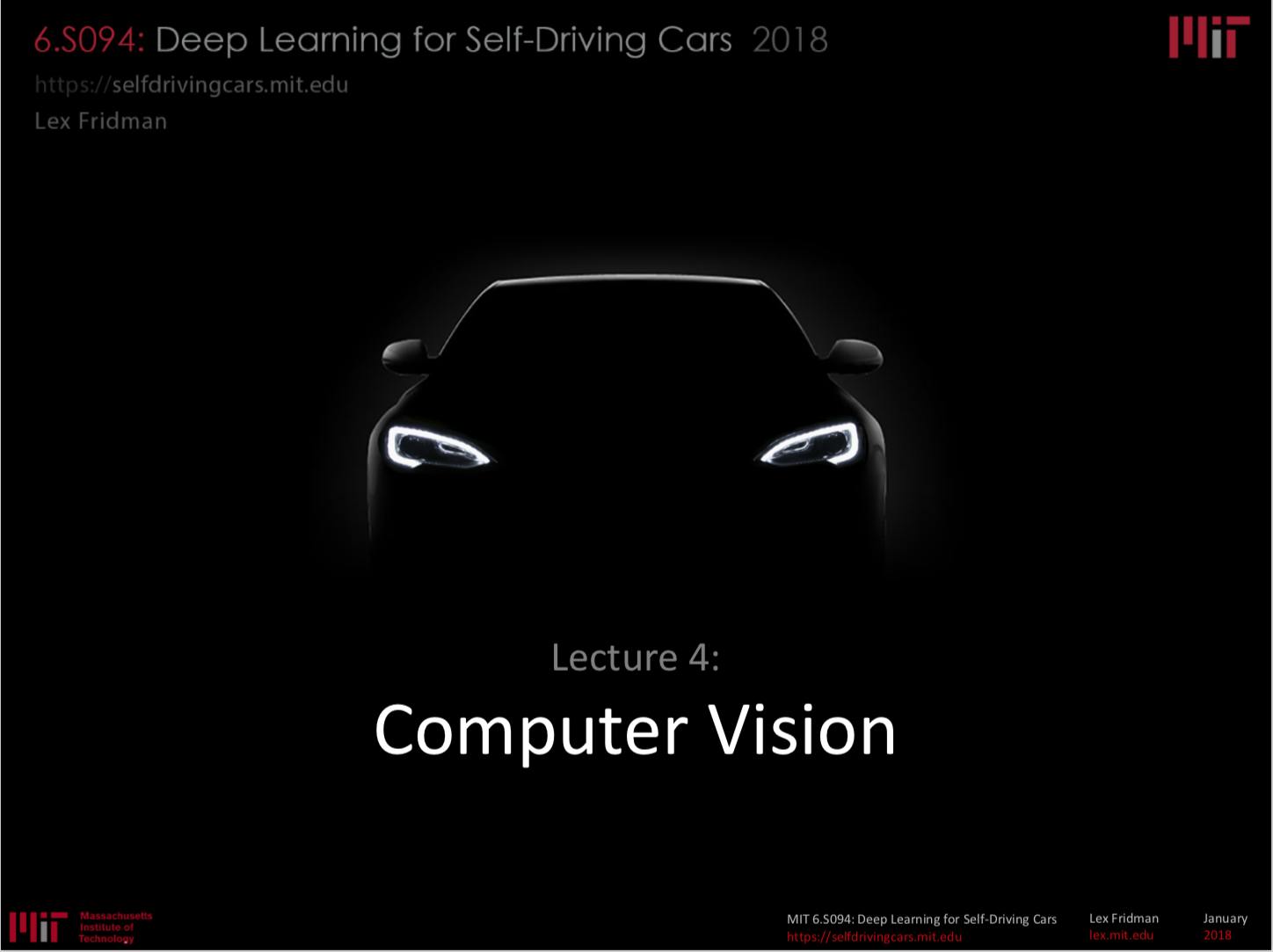 featured image - MIT 6.S094: Deep Learning for Self-Driving Cars 2018 Lecture 4 Notes: Computer Vision