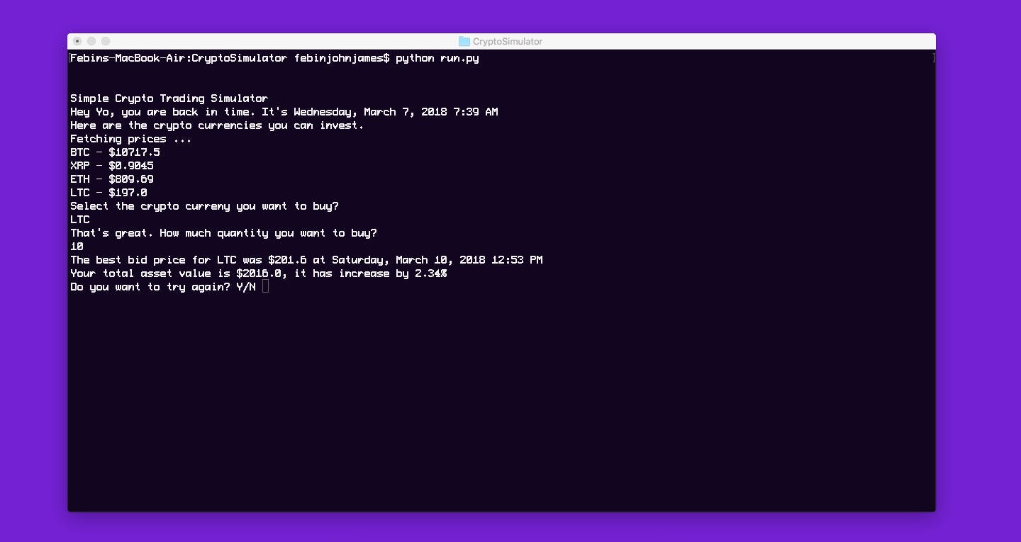 How to Build a Simple Crypto Trading Simulator, Part 1 | HackerNoon