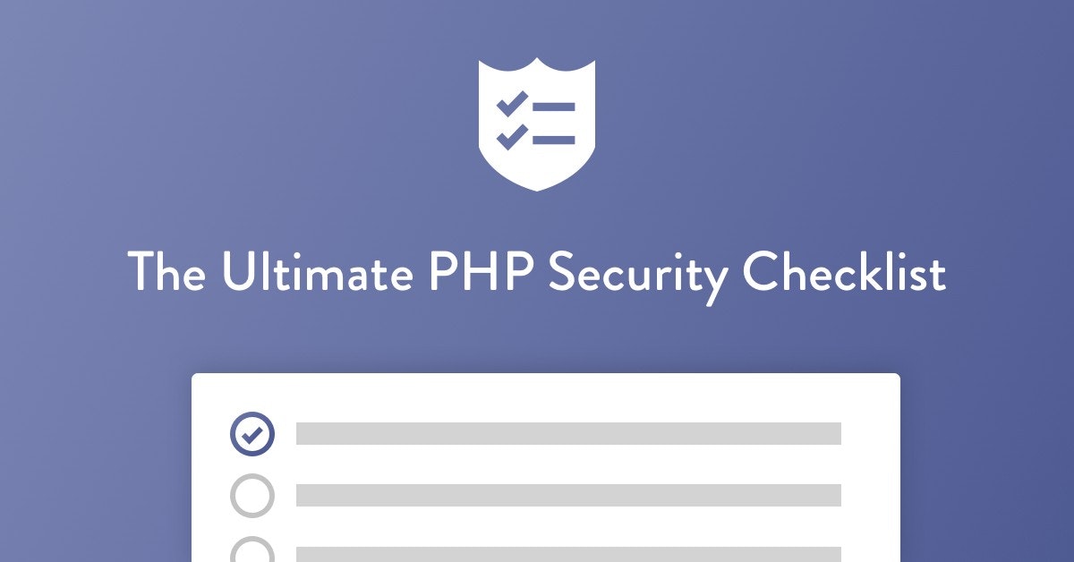 featured image - The ultimate PHP Security Checklist
