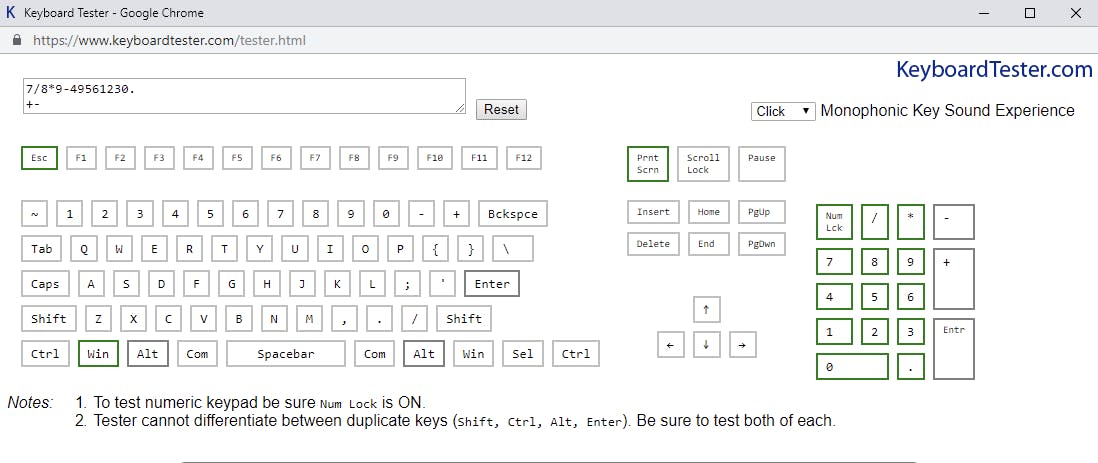 Keyboard Test Part 1