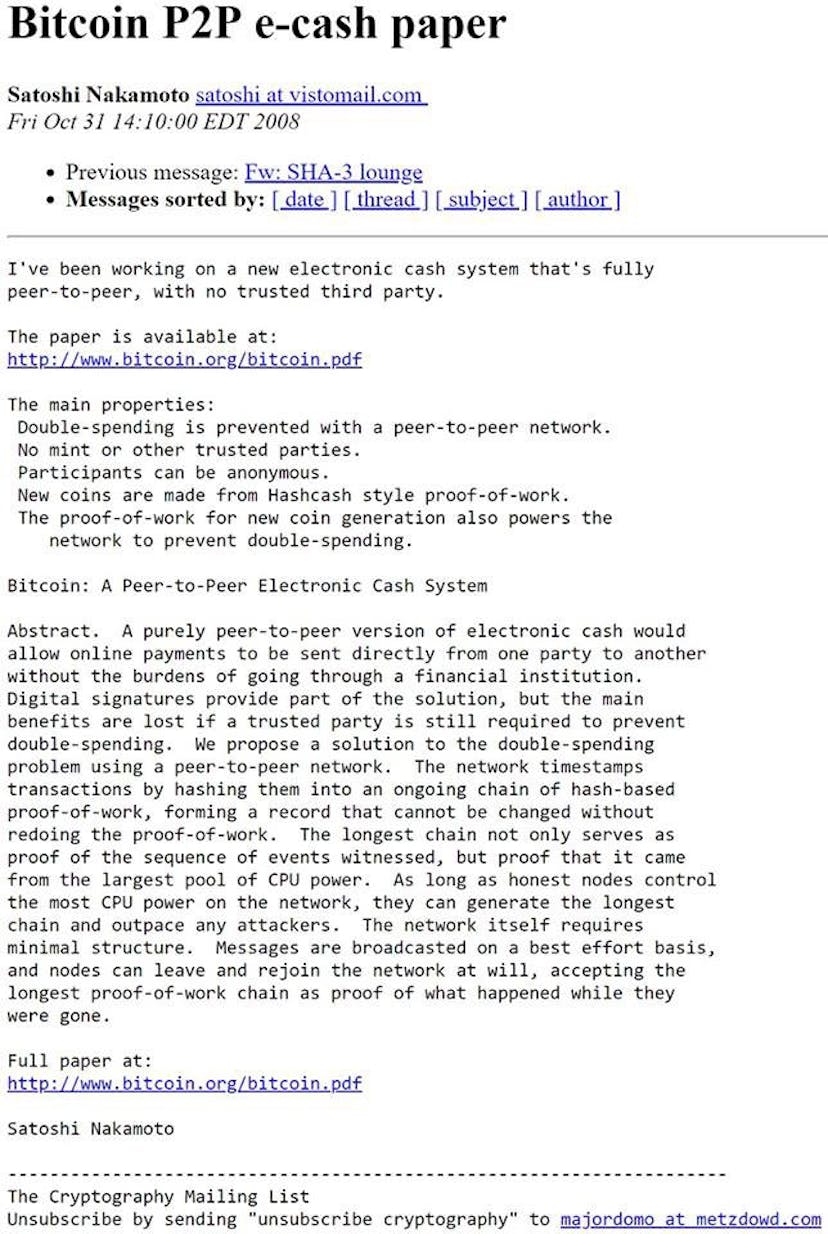 /satoshi-nakamoto-released-bitcoin-ten-years-ago-why-it-was-important-9fbec43fe5ca feature image