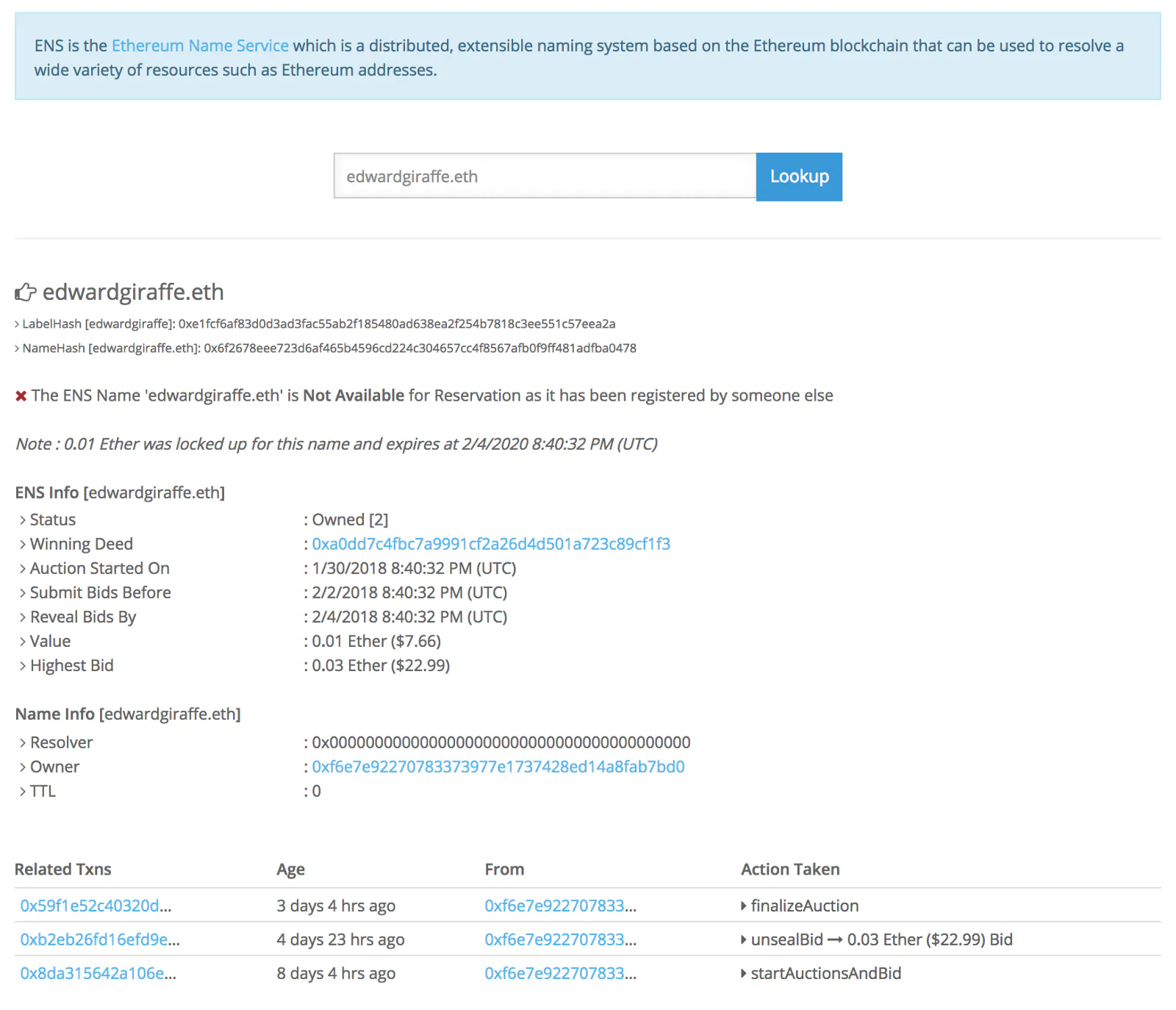 Visual Guide to Buying A Vanity Ethereum Addresses with ENS and MyCrypto |  HackerNoon