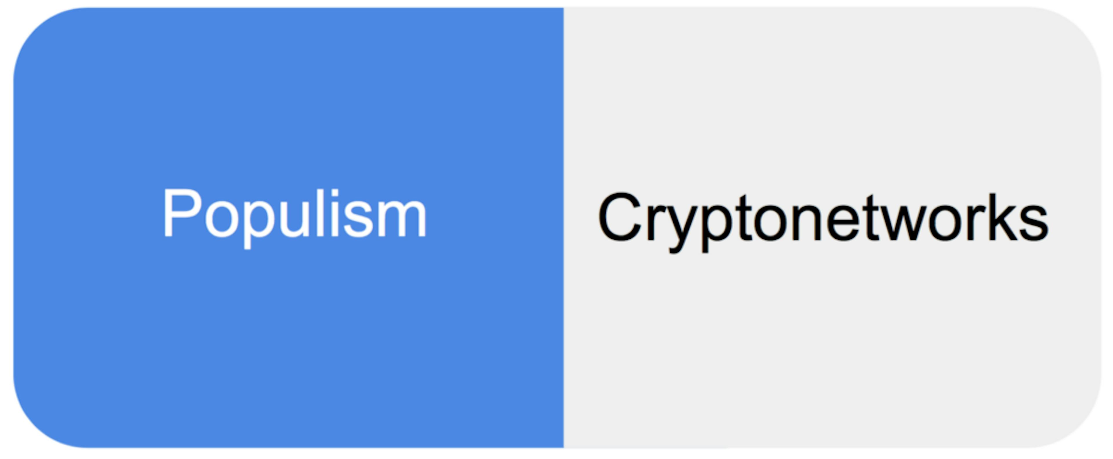 This report is an examination of how populism may affect cryptonetworks.