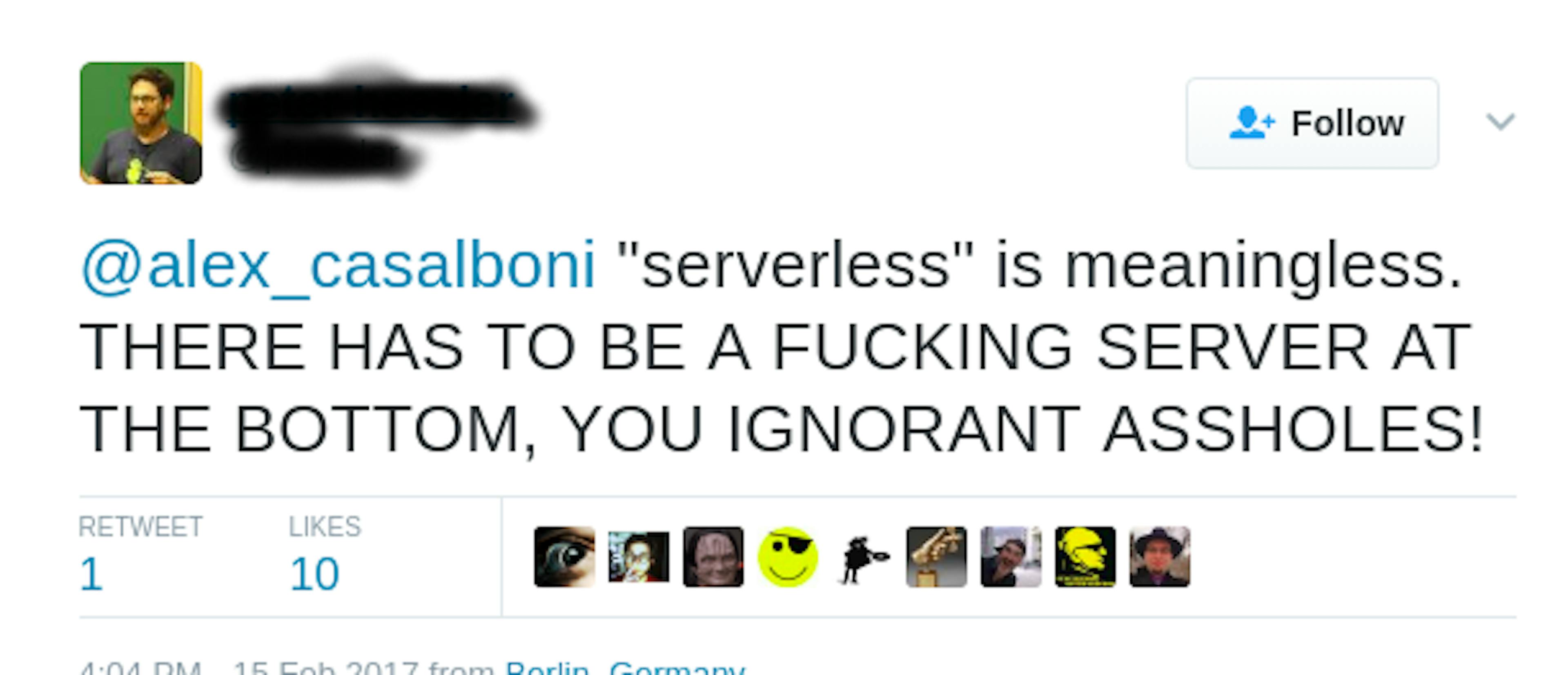 “Serverless” in three minutes