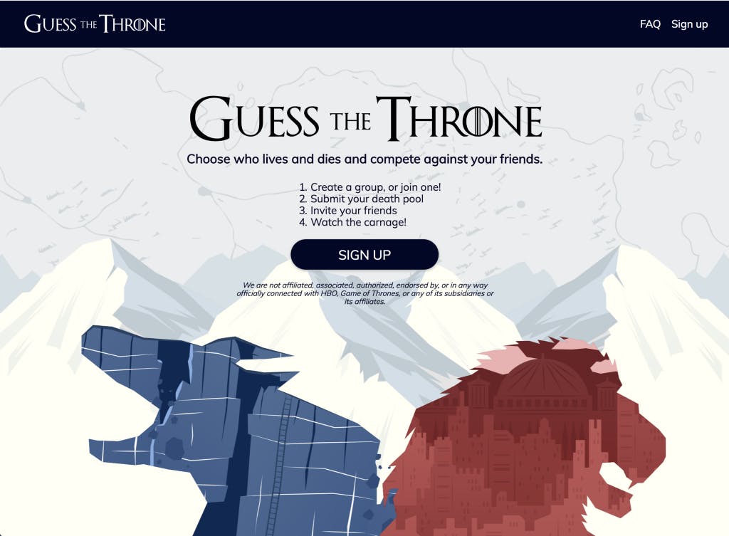 featured image - Announcing Guess the Throne | A Game of Thrones Death Pool