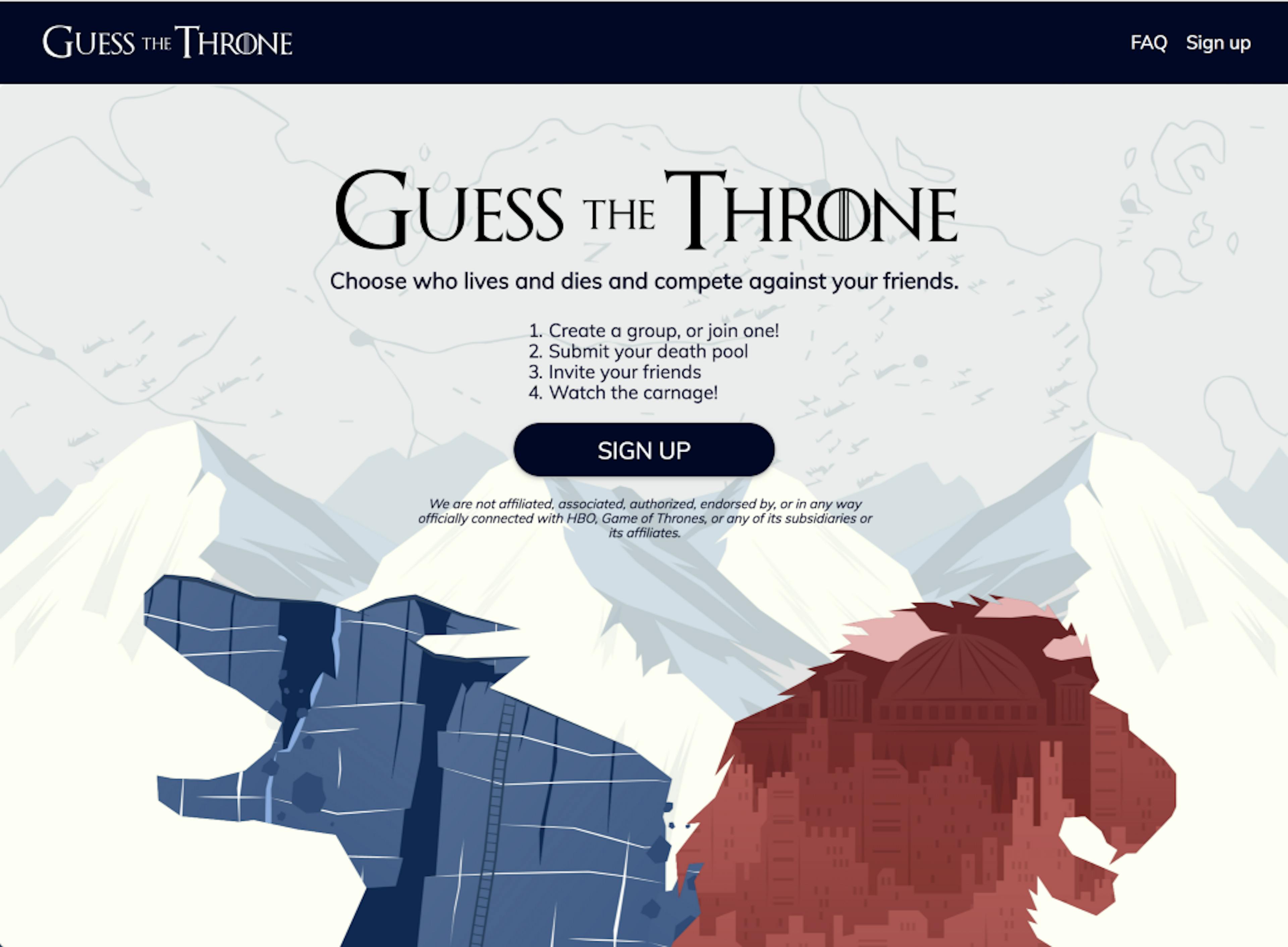 Announcing Guess the Throne | A Game of Thrones Death Pool