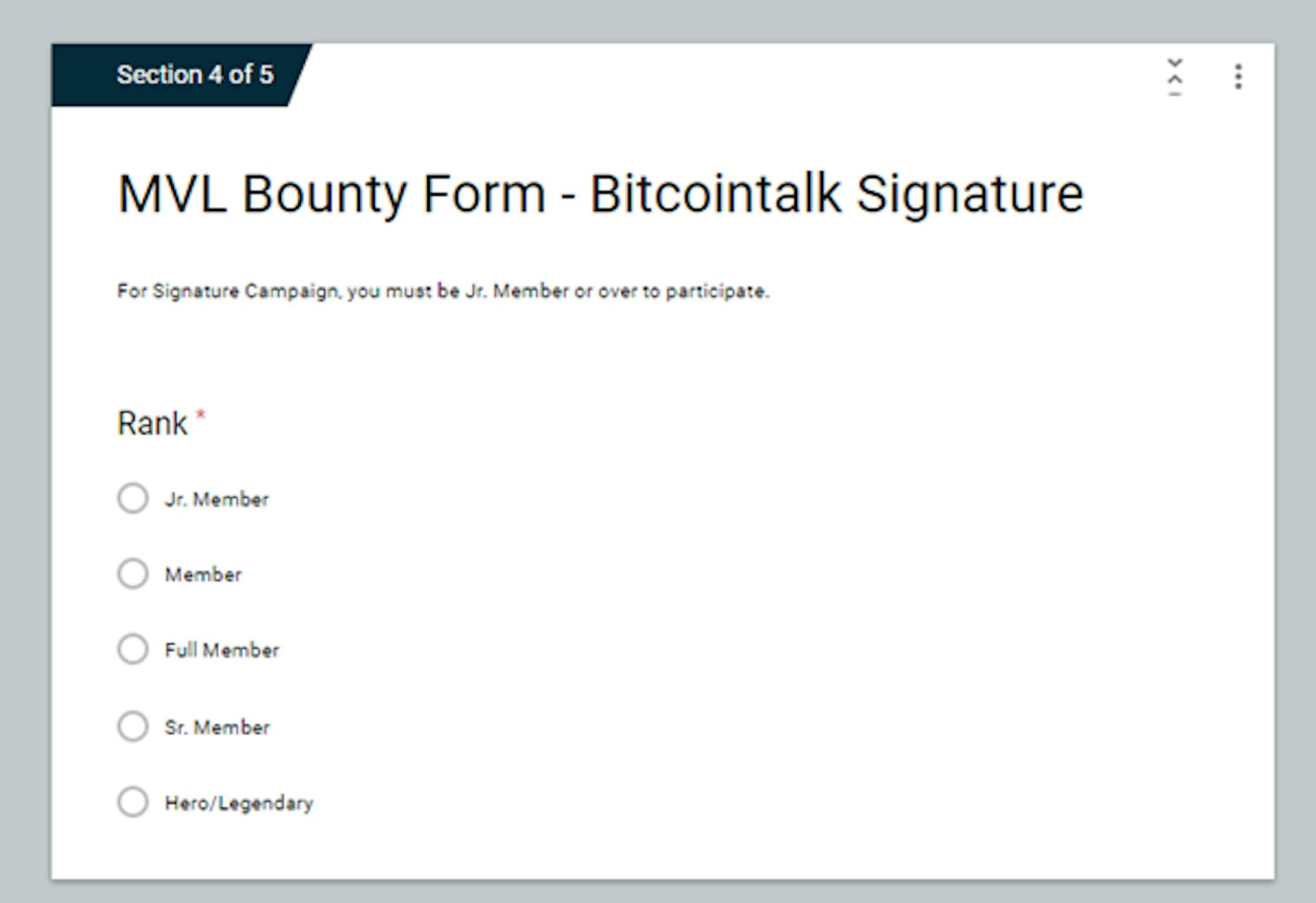 Image result for ico bounty google form