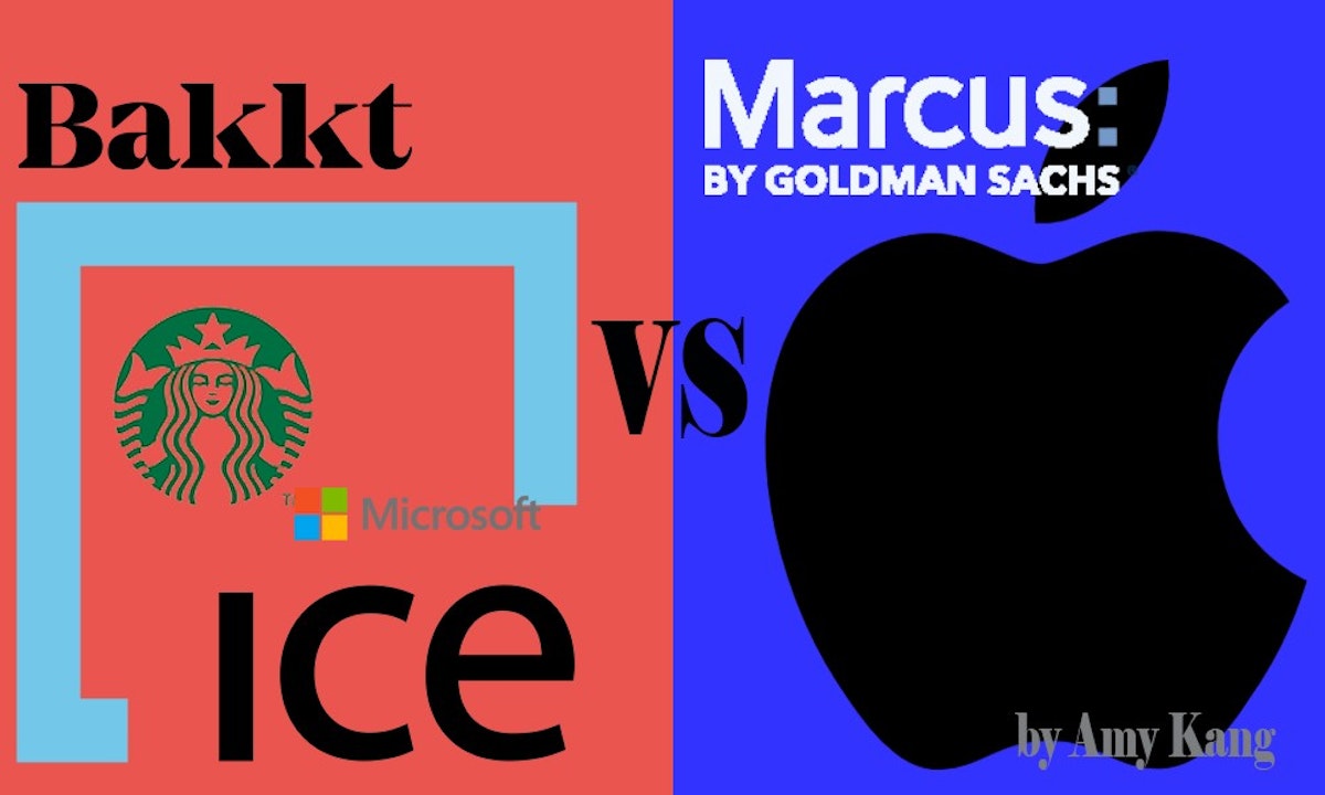 featured image - The Blockchain Marvel vs DC, Bakkt vs Goldman Sachs & Apple