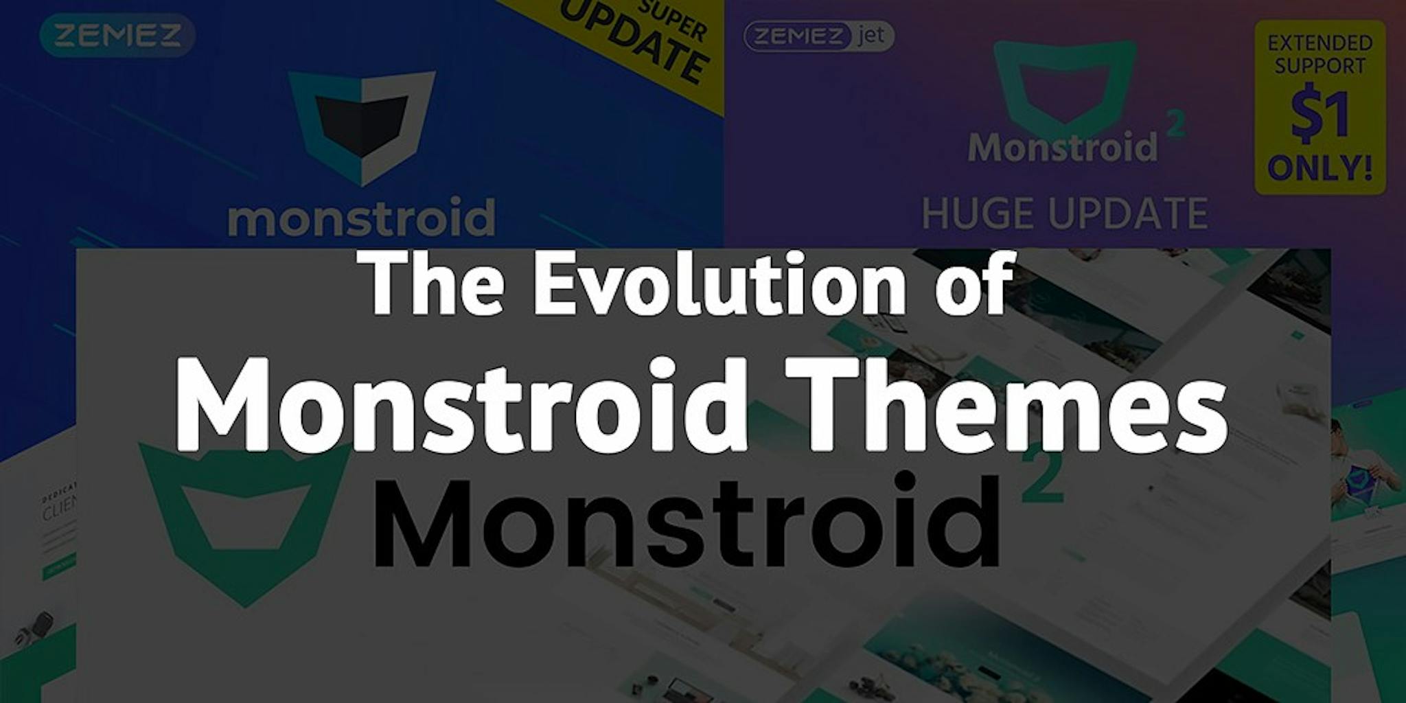 featured image - The Monstroid WordPress Themes Evolution [2016 to 2018]