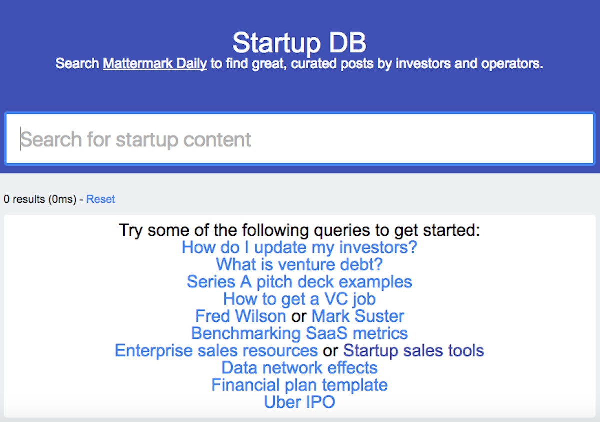 featured image - Startup DB: Search for relevant, curated posts by entrepreneurs & investors