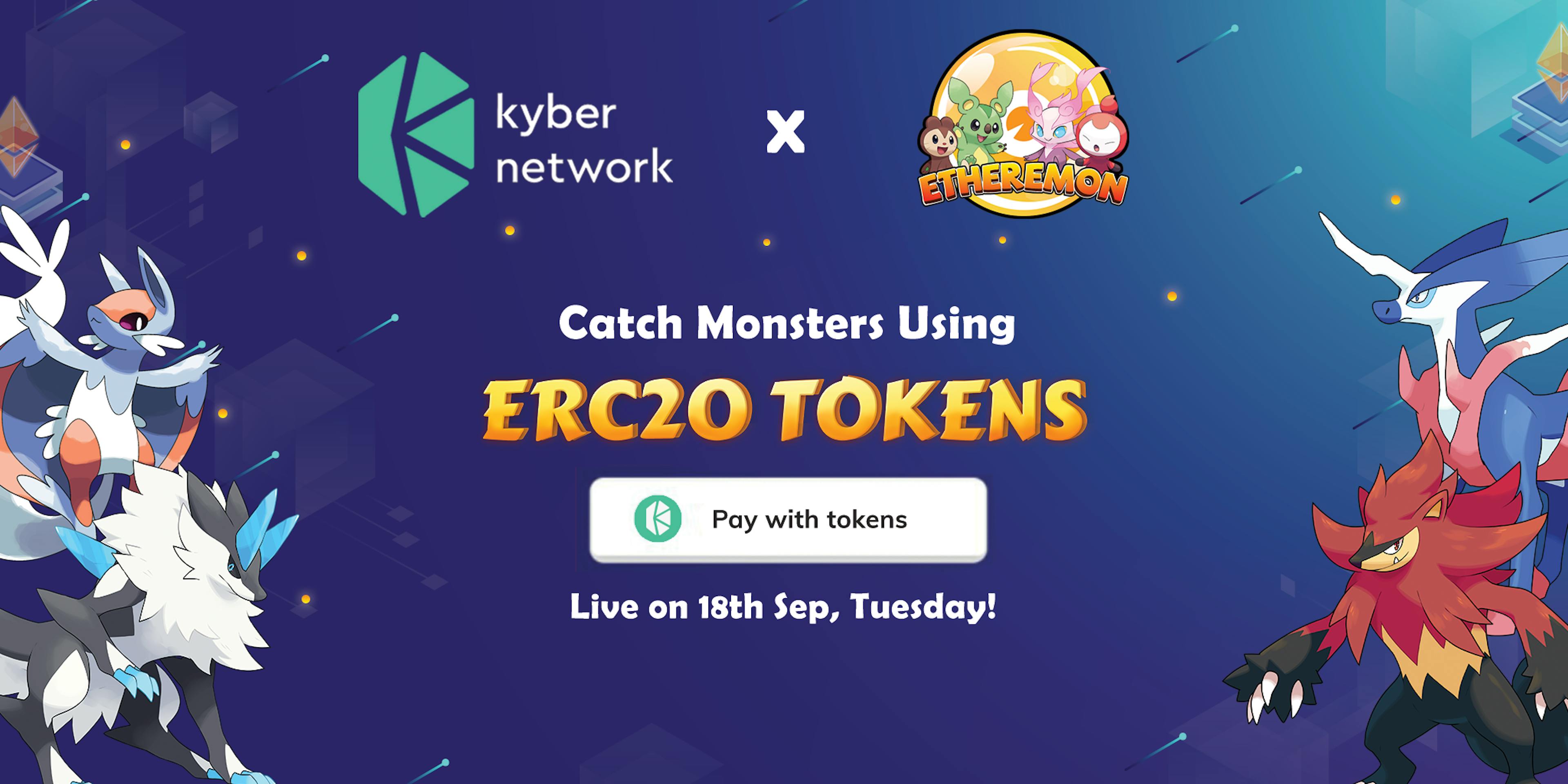 featured image - Etheremon partners with Kyber to solve payment problem for decentralized apps
