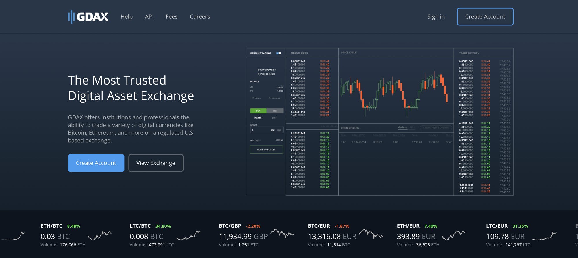 featured image - Beginners guide to GDAX, a Coinbase’s Exchange to trade BTC, ETH and LTC