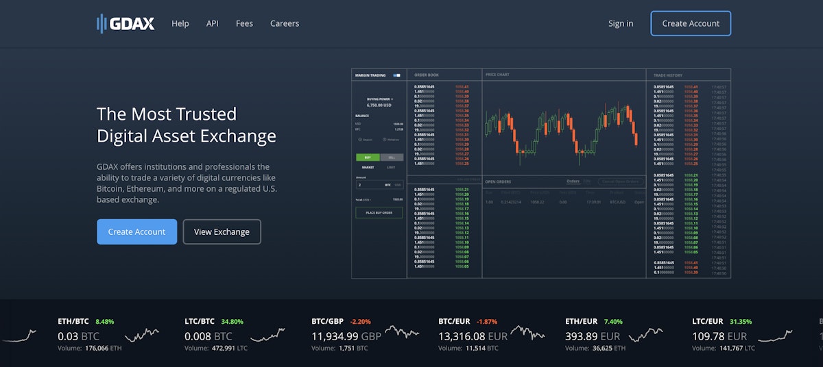 featured image - Beginners guide to GDAX, a Coinbase’s Exchange to trade BTC, ETH and LTC