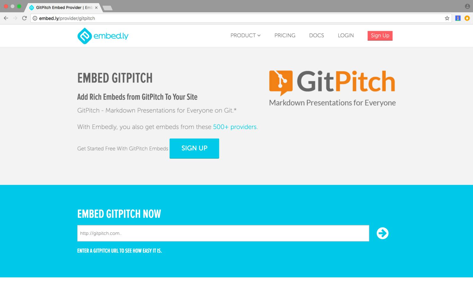 featured image - Embedly adds support for GitPitch Presentations