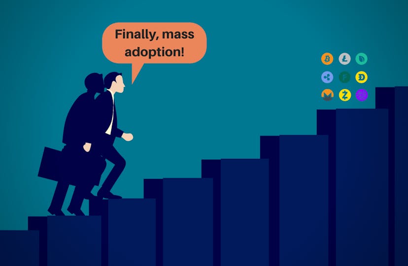 /the-4-steps-to-attain-blockchain-mass-adoption-cc3627c159f2 feature image