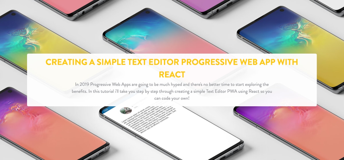featured image - Creating a Simple Text Editor Progressive Web App with React