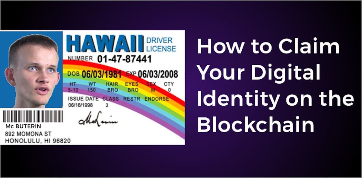 featured image - Digital identity on the Blockchain. You can claim yours today.