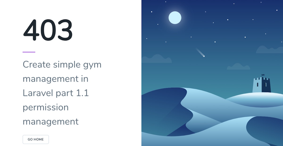 featured image - Create simple gym management in Laravel part 1.2