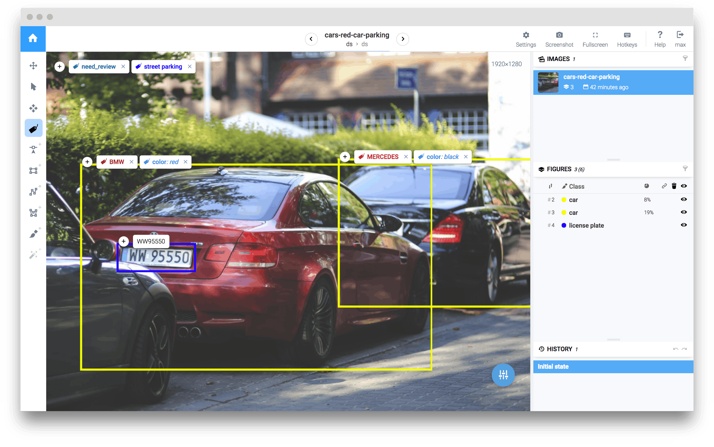 Image annotation sales tool machine learning