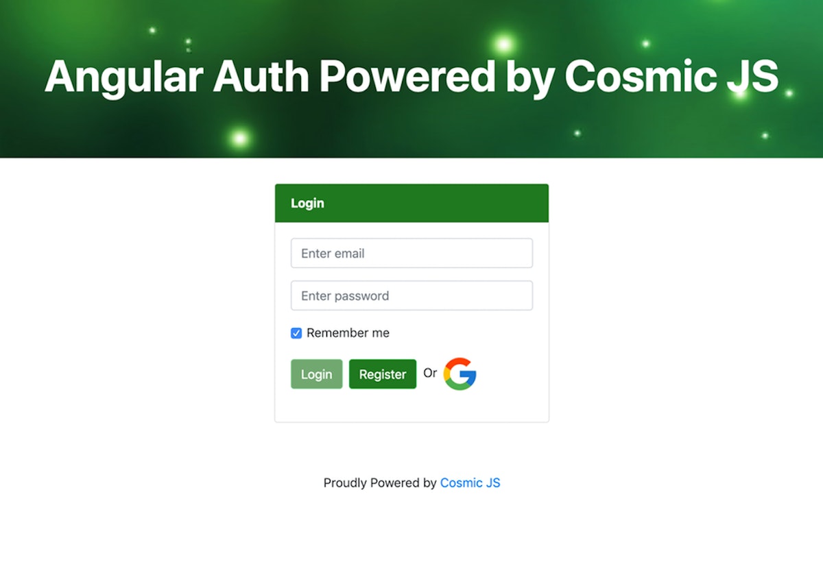 featured image - How to Build an Authentication App using Angular 6 and Cosmic JS