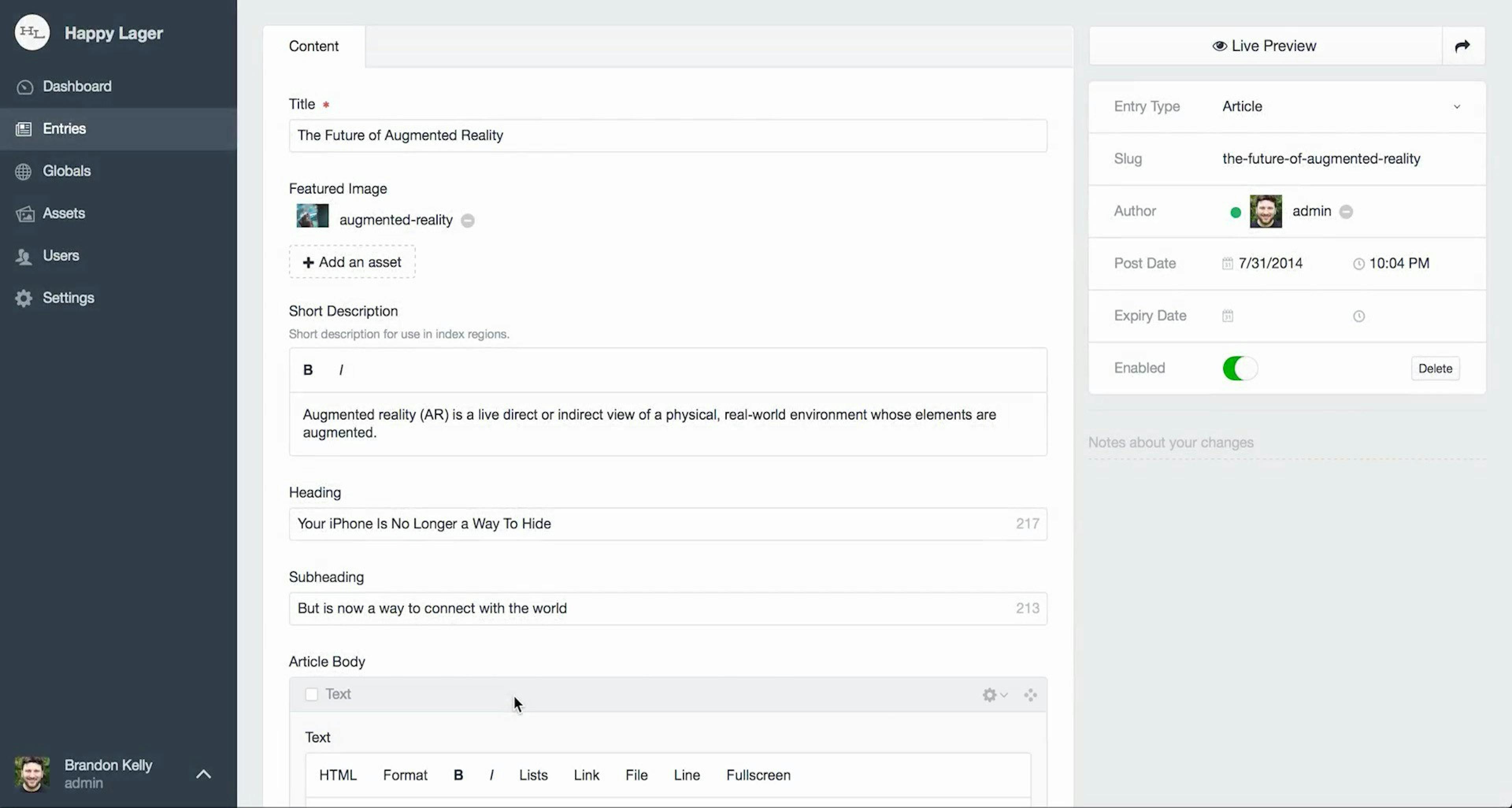 20 principles for Craft CMS