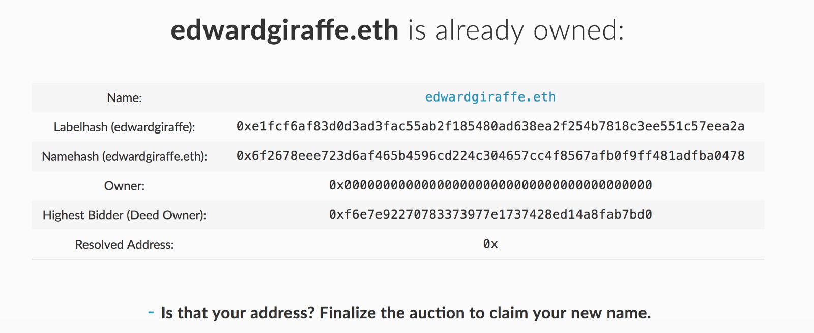 Visual Guide to Buying A Vanity Ethereum Addresses with ENS and MyCrypto |  HackerNoon