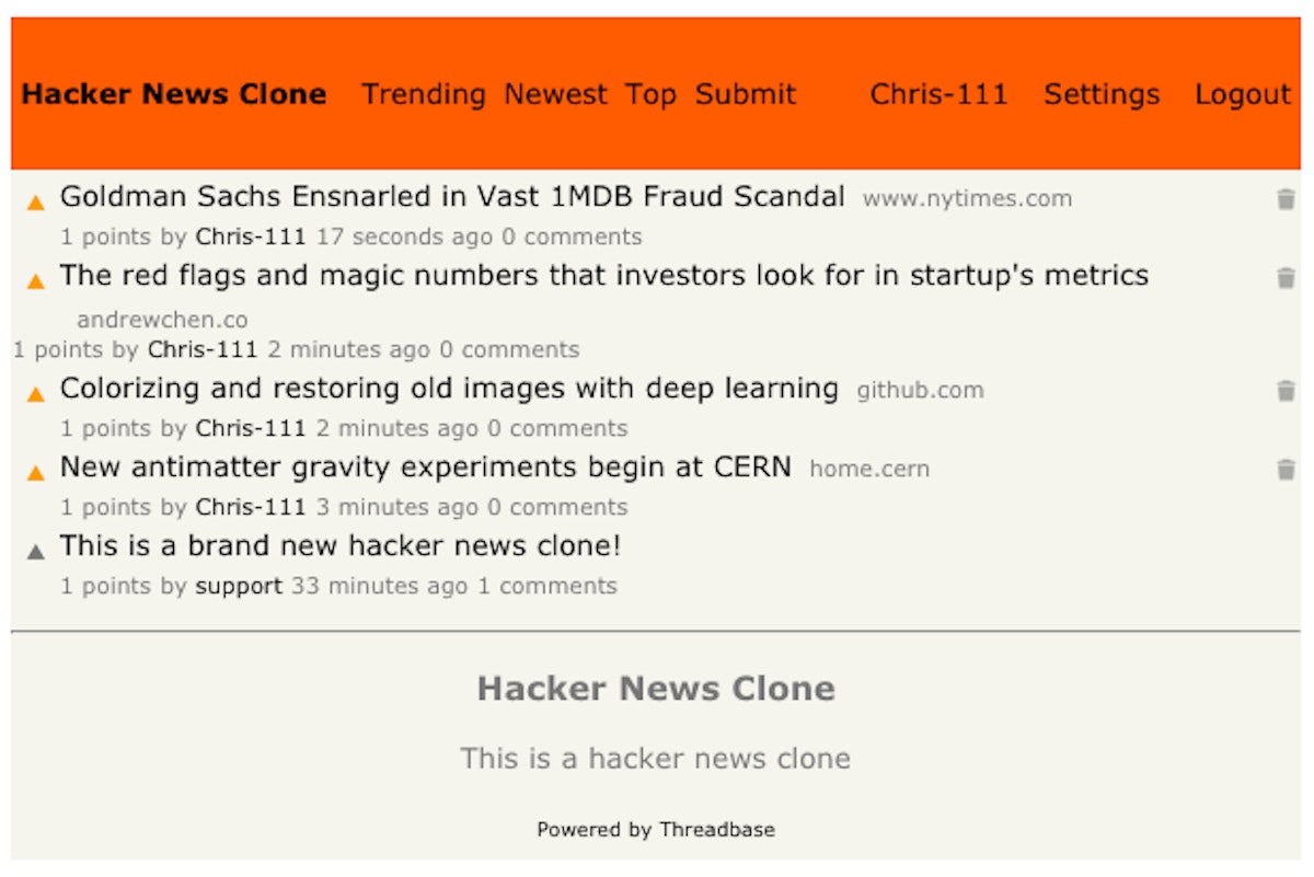 featured image - How to make a Hacker News clone in under a minute without writing any code