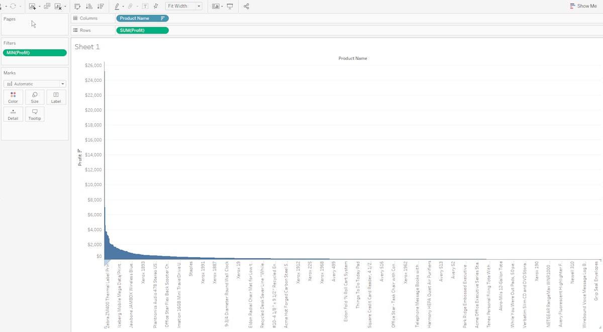 featured image - Tableau: Pareto Chart (20,80) — Top Products, Customers, …