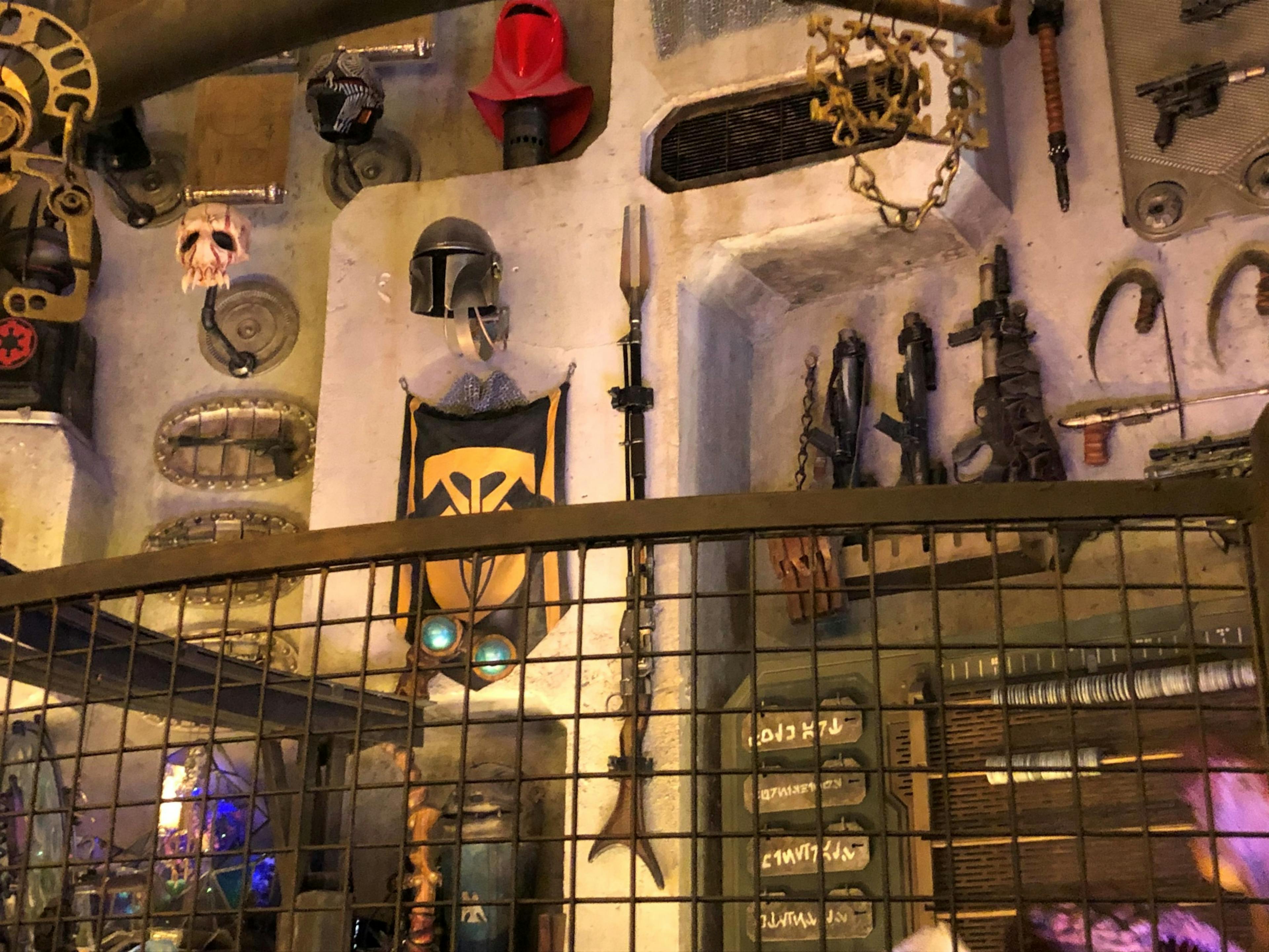 The Mandalorian’s helmet in Star Wars: Galaxy’s Edge