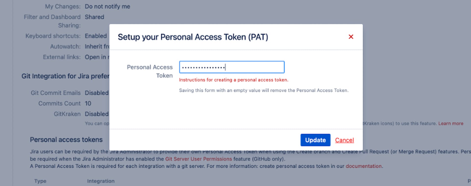 Setup your Personal Access Token