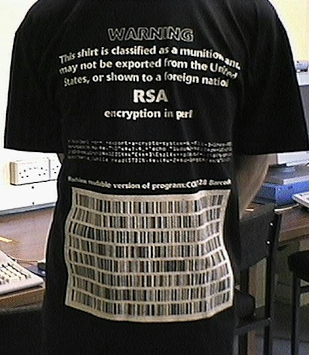 Export-restricted RSA T-shirt 