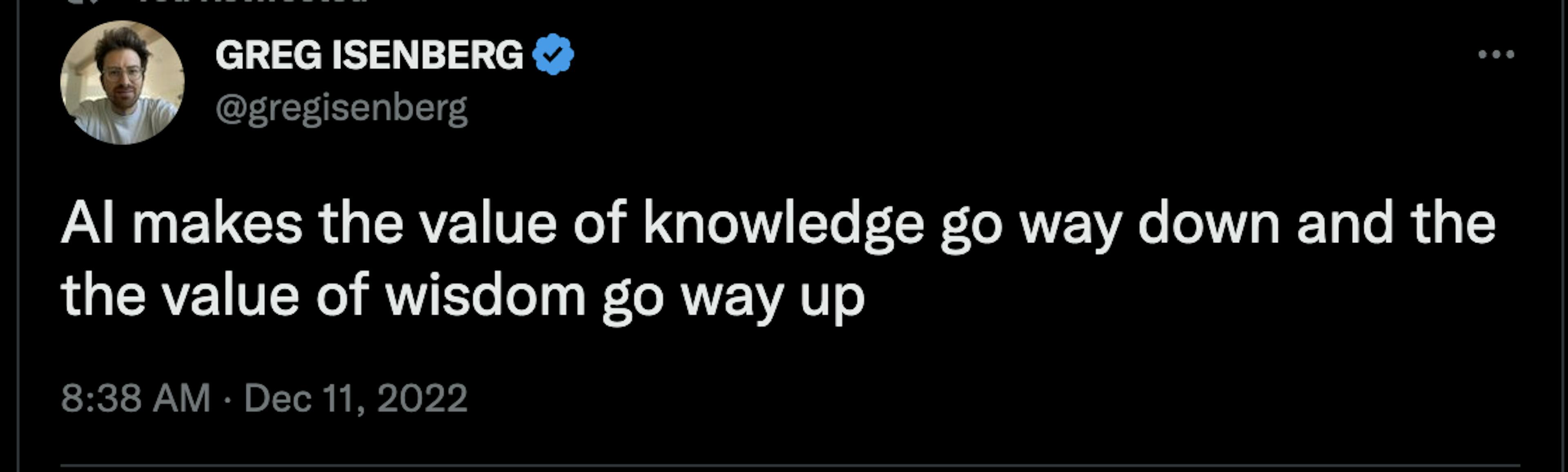 Just because it's *A* solution, doesn't make it always the *RIGHT* solution! - https://twitter.com/gregisenberg/status/1601934568570949632