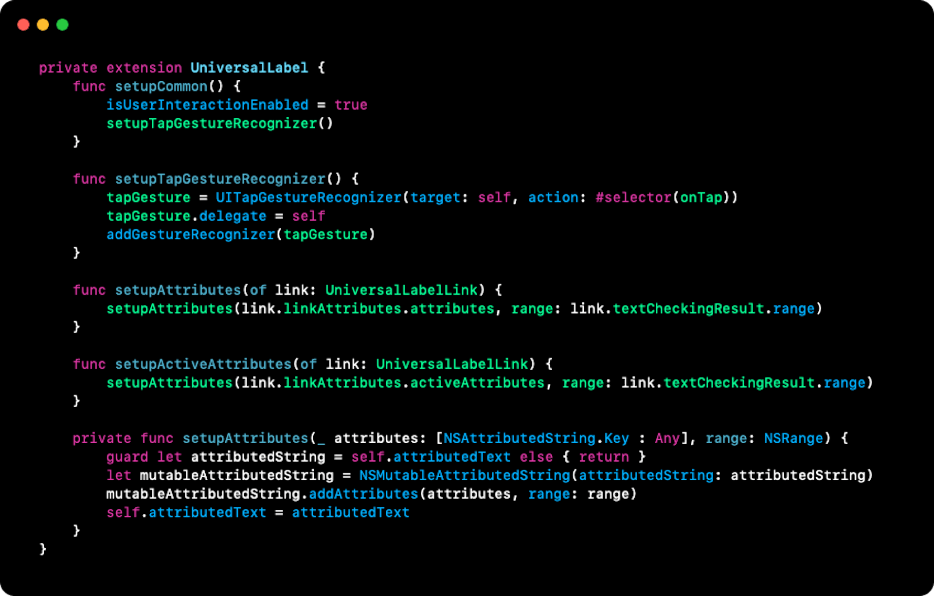 Setup of UniversalLabel