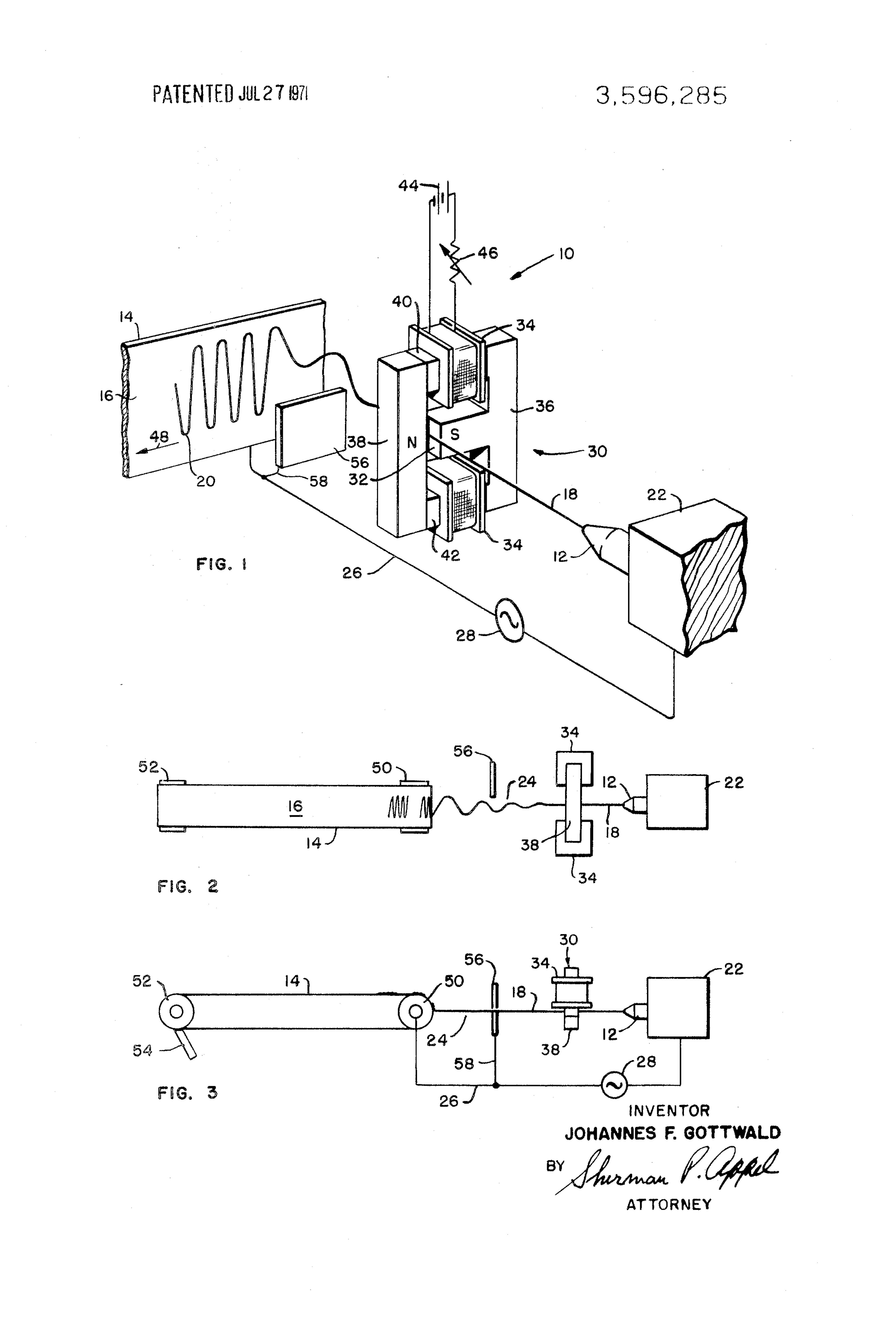 Liquid metal recorder patented on July 27, 1971. [3]