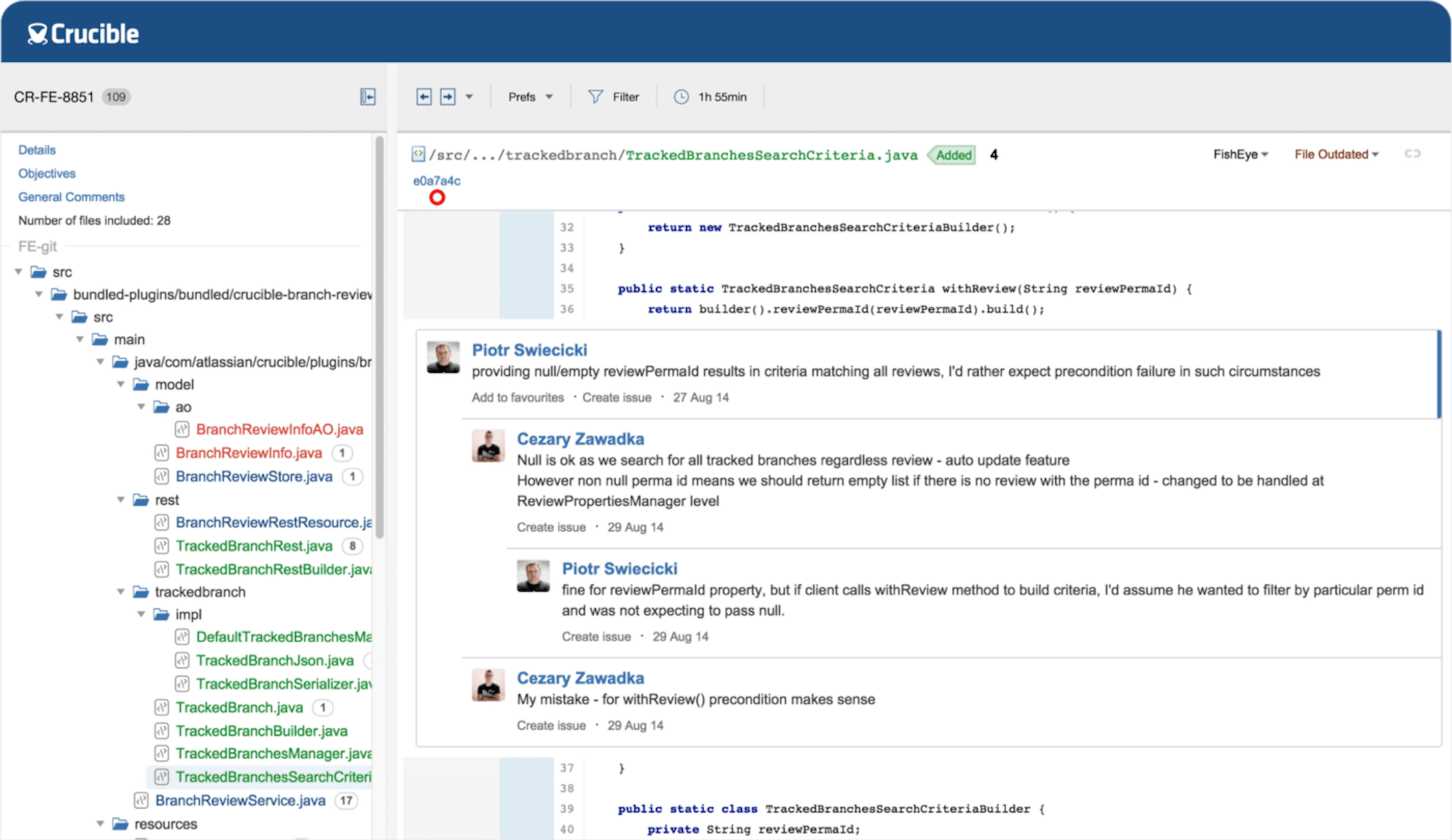 Source — Crucible Code review