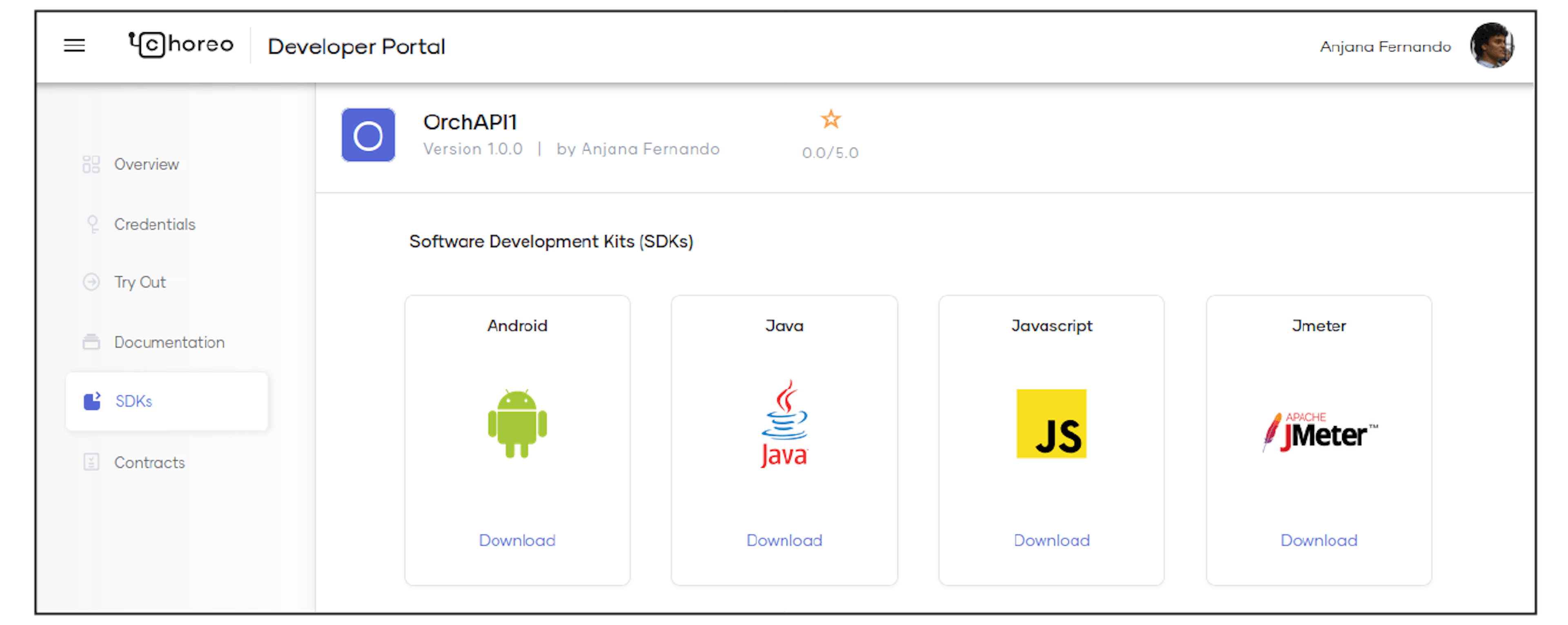 Figure 6: SDK Generation for APIs