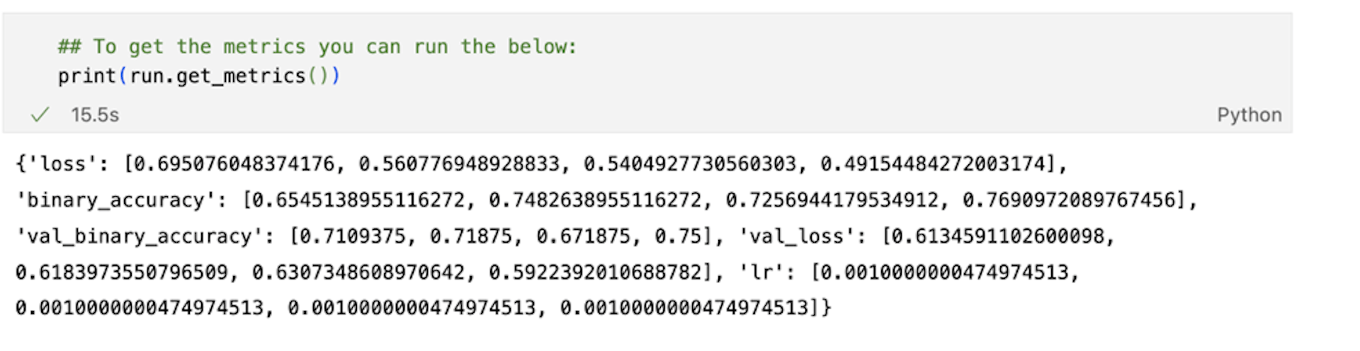 Model Metrics