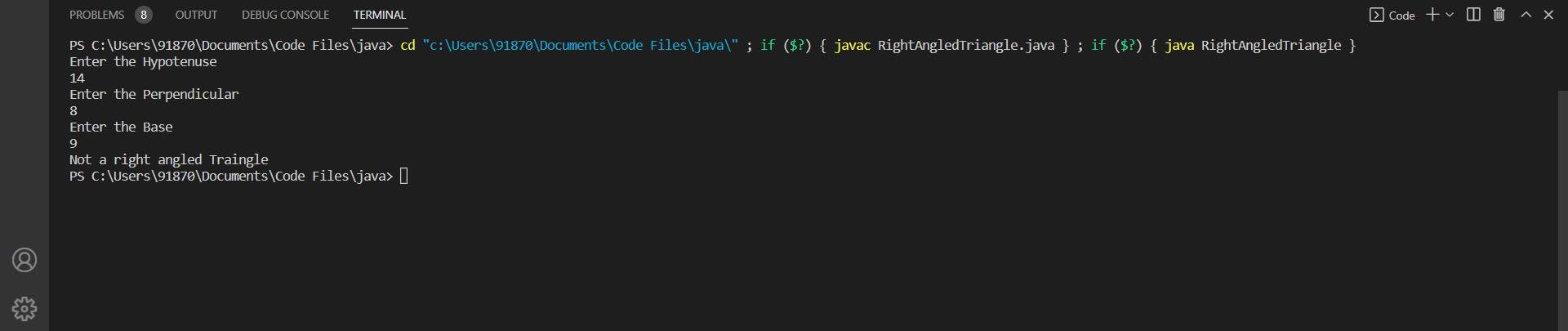 Java Program to Check for Right Angled Triangle | HackerNoon