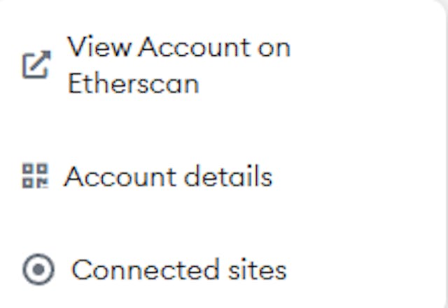 Metamask Connected Sites