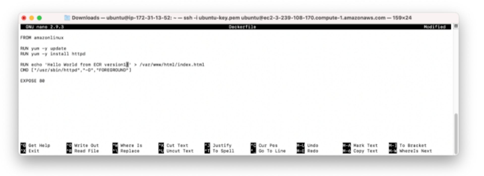 Image 1 - Creating a Dockerfile