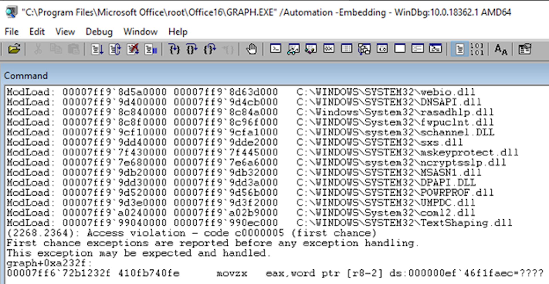 Figure 5: CVE-2021-31174 reproduced on MSGraph.